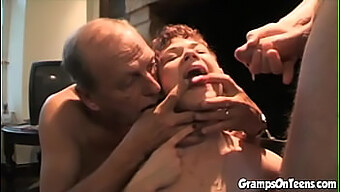 Young Girl Gives Oral And Vaginal Pleasure To Elderly Man In Hardcore Session