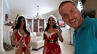 Assparade Presents: Rebeca Linares And Abella Anderson In Christmas-Themed Bubble Butt Video